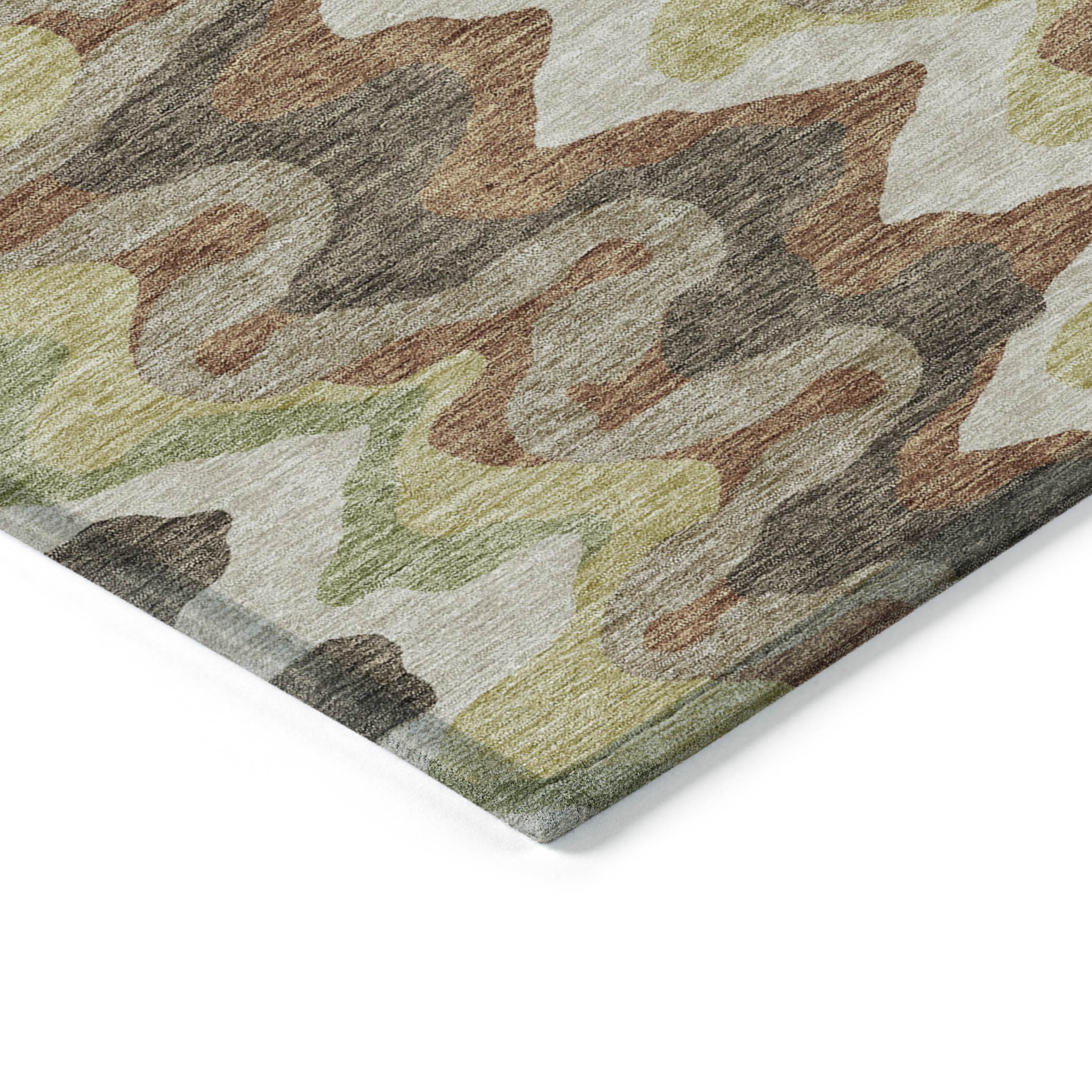 Addison Rugs Chantille Indoor/Outdoor Transitional Waves Chocolate Washable Rectangle Rug, 8' x 10'