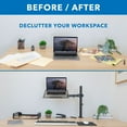 thumbnail image 3 of Mount-It! Laptop Desk Mount, Black with Cooling Tray, Holds up to 17" Screen Size., 3 of 11