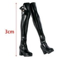 thumbnail image 5 of 1:6 Scale PU Leather Shoes Black High Heel Boot for 12inch Figures Body Accs, 5 of 6