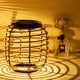 thumbnail image 5 of Lámpara colgante colgante tejida a mano de ratán - Farol de bambú alimentado por energía solar para decoración exterior de jardín en patios - Luminaria moderna vintage de jaula, 5 of 7