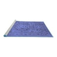 thumbnail image 2 of Ahgly Company Machine Washable Indoor Rectangle Oriental Blue Industrial Area Rugs, 2' x 5', 2 of 4