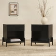 thumbnail image 6 of Walker Edison Modern Reeded-Front 1-Drawer Nightstand, 2 Pack, Black, 6 of 9
