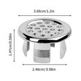 thumbnail image 2 of enqiretly 6 Pieces Office Modern Style Sink Overflow Cover Rings with Filter Kitchen Bathroom Basin Hole Insert Cap Covers Drain Lid Mesh, 2 of 8