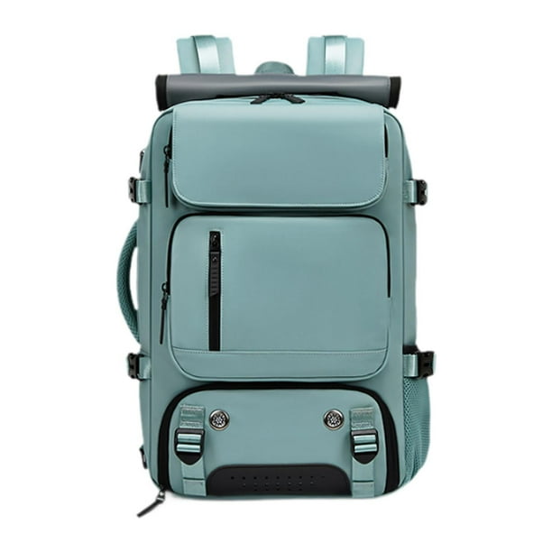 Mochila de viaje para mujer con puerto USB Mochila de equipaje deportivo para exteriores Verde brillante