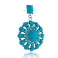 thumbnail image 2 of SuperJeweler Turquoise Earrings With Crystals, 2 Inches for Women, 2 of 4