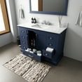 thumbnail image 4 of Dukes 48 in. W x 22 in. D Navy Blue Single Bath Vanity, Carrara Marble Top, and Faucet Set, 4 of 10