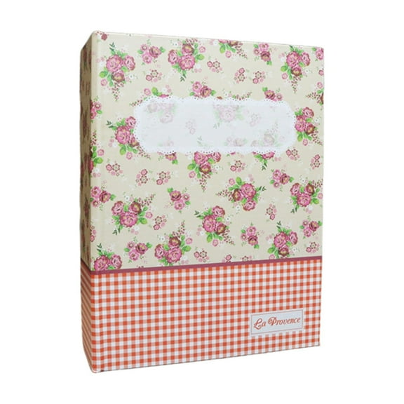 ​​Piwvid 6 Inch 100 Pocket Photo Album Flower Cover PU Leather Baby Moment Picture Holder Family Wedding Album Graduation Memory Book for Photos Storage​​