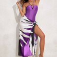 thumbnail image 2 of Gibobby Conjunto de traje de baño de bikini Traje de baño de 1 pieza para mujer+1 pieza para cubrir traje de baño de dos piezas con estampado vintage Mon(Morado,CH), 2 of 4