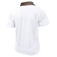 thumbnail image 6 of Rvwovn Men's Collared Shirts, Short Sleeve Cotton Polyester Blend Soft Comfy Casual Tops, S-3XL, 6 of 6