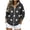 Black, variant on Sweatshirt for Women Star Print Zip Up Hoodie Jacket Long Sleeve Drawstring with Pocket Casual Top