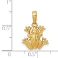 thumbnail image 2 of 14k Yellow Gold Frog Necklace Charm Pendant Amphibian Reptile, 2 of 6