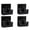 Black, variant on YAHHU 4pcs Clear Acrylic Shower Curtain Rod Holders Adhesive Tension Retainer Brackets, 3.1 in / 7.9 cm, Black