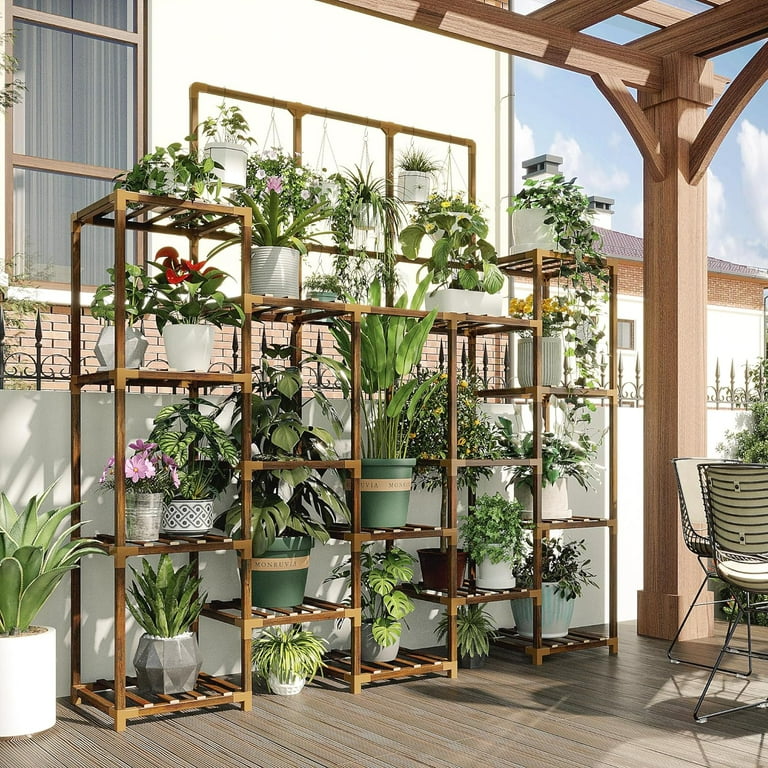 63''H Plant Stand Indoor Tall Plant Stands Outdoor with 7 Tiers