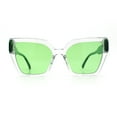 thumbnail image 5 of Womens Modish Squared Oversized Cat Eye Plastic Sunglasses Clear Green - Green, 5 of 8