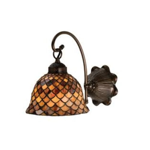 18631 Meyda 8"W Tiffany Fishscale Wall Sconce