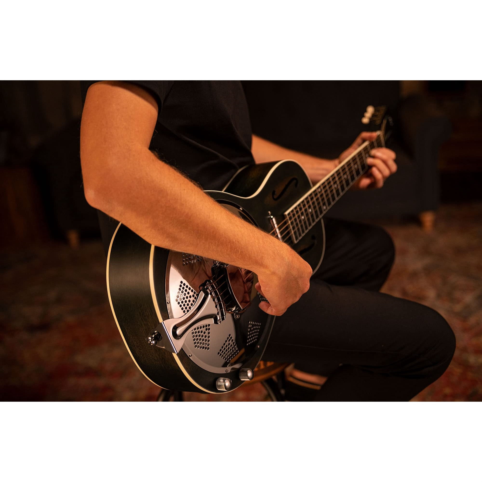 Ortega RRG30E Parlor Acoustic-Electric Resonator Guitar Denim