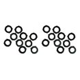 thumbnail image 2 of maskred 1 Set Water Pipe Gasket Round Strong Bearing Capacity Perfect Matching Durable Good Sealing Streamlined Design Leather Washer Black 2Set, 2 of 6