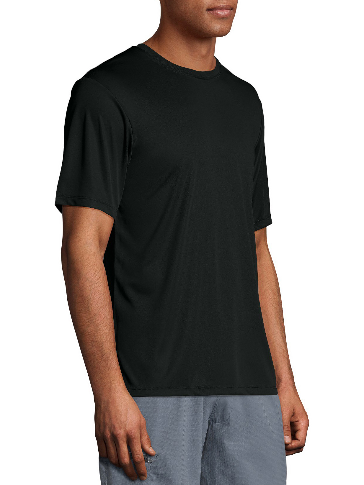 T-shirt Sportiva Hanes Sport A Maniche Corte Donna – Cool Dri Performance, Nero, Taglia Large, UPF 50+
