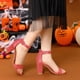 thumbnail image 2 of Sandalias De Tacón Alto Para Mujer Zapatilla Con Punta Abierta Correa De Tobillo Melon rojo 40, 2 of 7