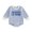 Blue, variant on larppty Newborn Baby Boy Fall Outfit Romper Jumpsuit Infant Waffle Clothes | Letter Embroidery Cute Long Sleeve Round Neck Bodysuit