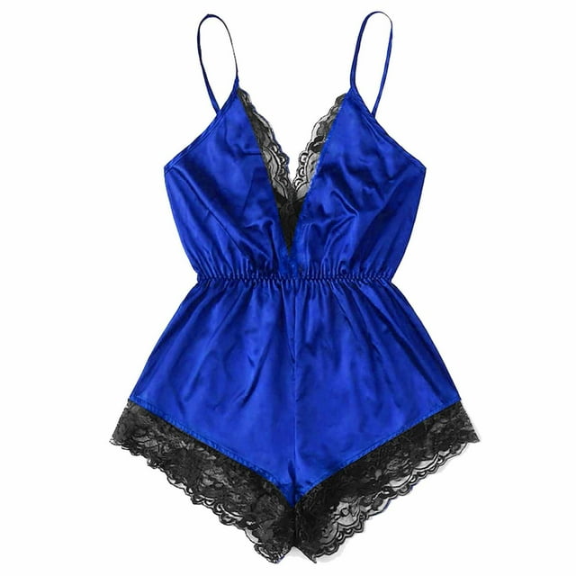 Birdeem Combinaison Short en Dentelle Unie Sedin Séduisante Aguichant à Bretelles pour Femme Cool Lingerie