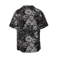 thumbnail image 2 of Xecao offers the Rose Flowers for Men's Casual Short-sleeved Shirt, a button-up collared shirt with a pocket, perfect for beach vacations and yacht travel in the XX-Large size., 2 of 7