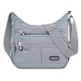 thumbnail image 2 of Spencer Women Crossbody Handbag Waterproof Nylon Handbag Purse Bag Upgrade Roomy Multiple Pockets Messenger Satchel for Girls, Gray, 2 of 10