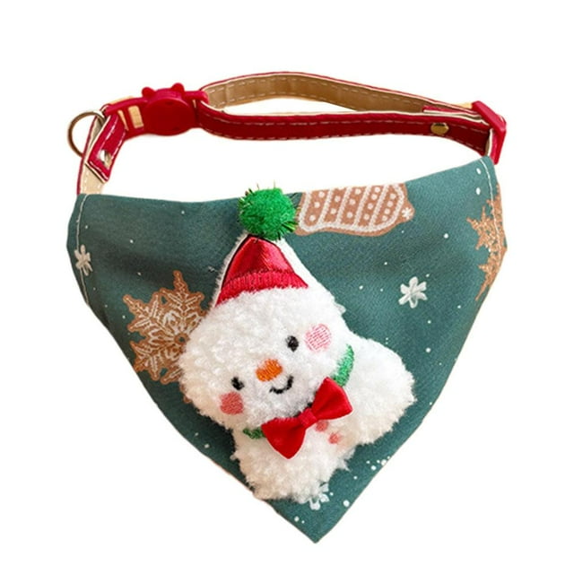 Foulard de Noël pour Animaux de Compagnie Collier Mignon Chats et Chiens Accessoires de Noël Bandana Triangle Réglable