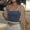 Blue, variant on LYEAA Cropped Tank Tops Woman Spaghetti Strap Fitted Summer Casual Cami Shirt Color Block Sleeveless Breathable Fashion Ladies Pullover Shirts Black L