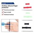 thumbnail image 2 of 15 Juegos de Protectores de Dedos de Silicona para , Protectores de Dedos para Tiro con , Sin Protector de Dedos, Color Negro, 2 of 7