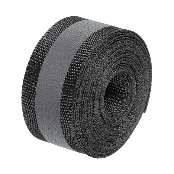 Uxcell Reflective Tape Strip, 0.8" x 10FT High Visibility Sew-on DIY Safety Fabric Webbing, Black
