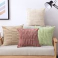 thumbnail image 1 of YAOMOBB Housse de Coussin Rayée Toucher Doux Coussin Amovible pour Décoration Intérieure, 1 of 7