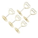 thumbnail image 1 of Soportes para números de mesa, Base estable en forma de corazón, tarjetero de Metal resistente para boda, fiesta y oficina, 25 uds., 1 of 12