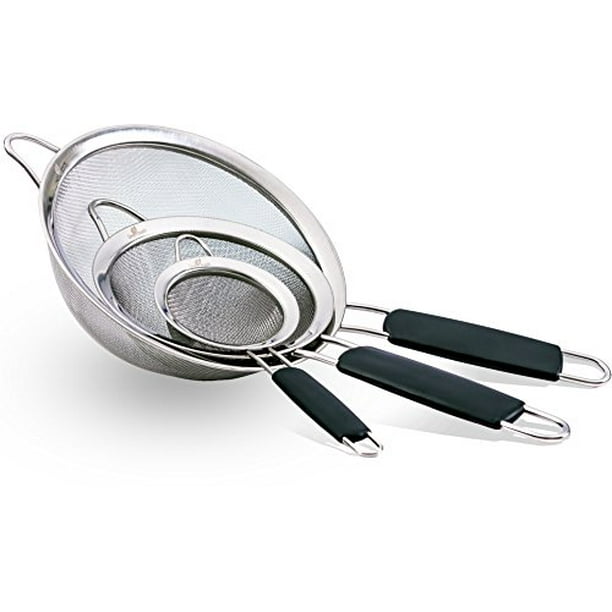 LiveFresh Food Strainer Set Premium Fine Stainless Steel Fine Mesh