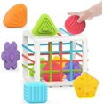 thumbnail image 1 of Juguetes Montessori para 1 año, juguete clasificador de bebés, 6 uds., forma multisensorial, 1 of 5