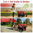 thumbnail image 4 of iMounTEK 2-in-1 Bike Trailer for Pet, Bicycle Trailer Bike Stroller with Water-Proof Cover, 4 of 10