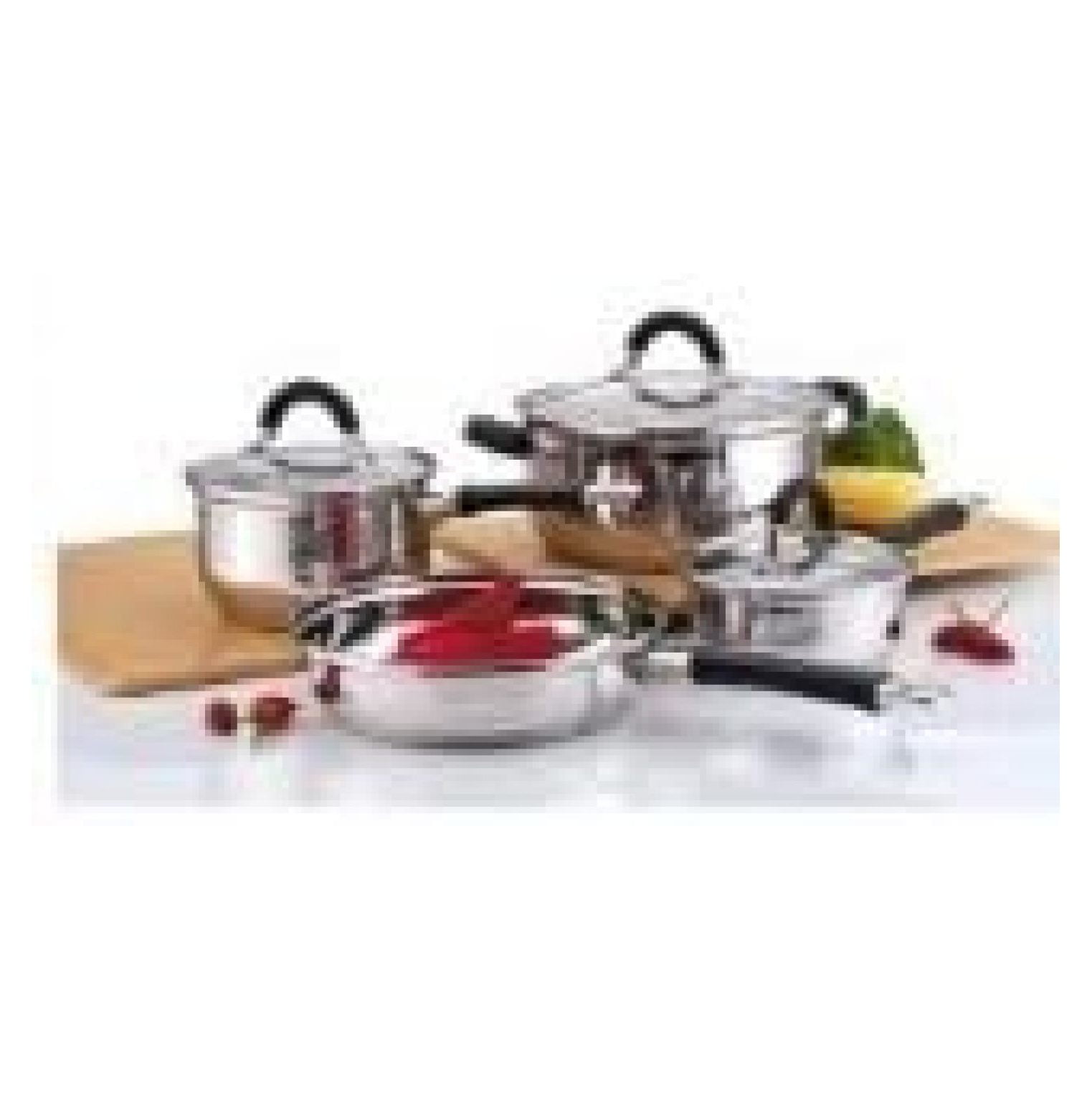 Amway Queen Titanium Crown Stainless Steel Cookware Set, Multi