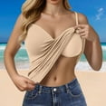 thumbnail image 5 of Tank Tops with Built in Bras, Prolriy Womens Soft Vest with in Bra Sleeveless Comfy Stretch Yoga Gym Tops Workout Tank Tops Womens Tops Beige L, 5 of 5