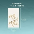 thumbnail image 2 of Juvale Wedding Napkins Mr & Mrs - 4 x 8 In, 3-Ply White & Gold, 50 Count - Disposable Bridal Shower & Reception Beverage Napkins, 2 of 10