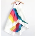 thumbnail image 1 of Robe d'Été pour Fille, Robe à Bretelles à Imprimé Arc-en-Ciel, Robe de Fête Dos Nu, 1 of 8