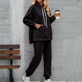 thumbnail image 6 of Women's Two Piece Matching Workout Sets Pullover Split Hem Hoodies with Jogger Pants, 6 of 6