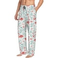 thumbnail image 3 of Mens Pajama Pants - Soft Sleep & Lounge Pants for Men, Flamingo Banana Leaf Cuteness Casual PJ Bottoms Pants with Pockets, 3 of 5