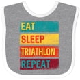 thumbnail image 3 of Inktastic Running Eat Sleep Triathlon Repeat Boys or Girls Baby Bib, 3 of 4