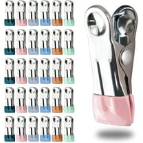 STONCEL Heavy Duty Clothes Pins, 30Pcs Stainless Steel Strong Clothespins, Colored Beach Towel Clips, Utility Small Clothes Clip for Hanging Clothes, Crafts, Beach Towel, Sock, Fabric (Style B)