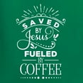 thumbnail image 5 of Wild Bobby Saved By Jesus Fueled By Coffee Inspirational/Christian Women Graphic Tee, Kelly, Medium, 5 of 5