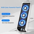 thumbnail image 4 of PS5 Cooling Fan with LED Light,Quiet and Efficient Cooling System for PS5 Cooler,2 Fan Speeds,USB 3.0 Port Compatible with PlayStation 5 Digital & Discs Edition，Not for PS5 Slim and New PS5 Pro, 4 of 7