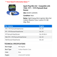 thumbnail image 2 of Spark Plug Wire Set - Compatible with 1968, 1971 - 1975 Plymouth Road Runner 1972 1973 1974, 2 of 4