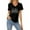 Black, variant on Women's Casual Valentine's Heart Print Letter Tee - Round Neck Short Sleeve, Soft Polyester-Spandex Blend for Warm Weather