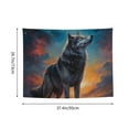 thumbnail image 6 of Kdxio Moonlit Night Sky Wolf Wall Hanging Tapestries Banner For Bedroom College Dorm Home Living Room Party Decor 29X37 In, 6 of 8