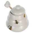 thumbnail image 6 of unbranded Ceramic Honey Pot With Bee Pattern Honey Jar With Lid Honey Bee Pot Porcelain Honey Jar Cookie Jar Salt Dish Sugar Bowl With Lid, 6 of 8